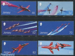 Jersey 2014 Red Arrows 6v, Mint NH, Transport - Aircraft & Aviation - Airplanes