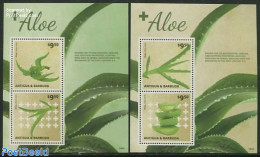 Antigua & Barbuda 2014 Aloe Vera 2 S/s, Mint NH, Nature - Flowers & Plants - Antigua And Barbuda (1981-...)