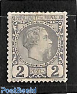 Monaco 1885 2c, Stamp Out Of Set, Unused (hinged) - Ongebruikt