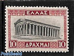 Greece 1927 10Dr, Perkins Print, Stamp Out Of Set, Unused (hinged) - Ongebruikt