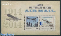 Australia 2014 First Airmail Flight S/s, Mint NH, Transport - Post - Aircraft & Aviation - Unused Stamps