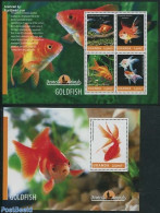 Uganda 2014 Goldfish 2 S/s, Mint NH, Nature - Fish - Poissons