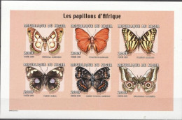 Niger 2000, Butterfly, 6val In BF  IMPERFORATED - Niger (1960-...)