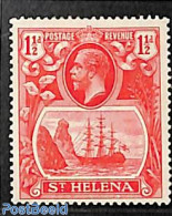 Saint Helena 1923 1.5p, Carmine, Stamp Out Of Set, Unused (hinged), Transport - Ships And Boats - Bateaux