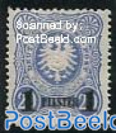 Türkiye 1884 1Pia, German Post, Stamp Out Of Set, Unused (hinged) - Andere & Zonder Classificatie