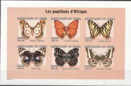 Niger 2000, Butterfly, 6val In BF  IMPERFORATED - Butterflies