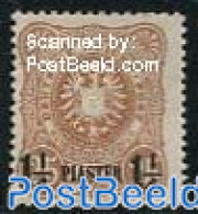 Türkiye 1884 German Post, 1.25Pia On 25pf, Stamp Out Of Set, Unused (hinged) - Other & Unclassified