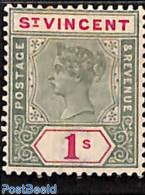 Saint Vincent 1899 1Sh, Stamp Out Of Set, Unused (hinged) - St.Vincent (1979-...)