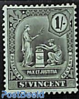 Saint Vincent 1909 1Sh, Stamp Out Of Set, Unused (hinged) - St.Vincent (1979-...)