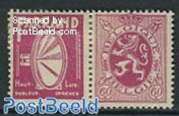 Belgium 1929 60c + Farrand Tab, Mint NH, Performance Art - Unused Stamps