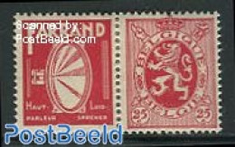Belgium 1929 25c + Farrand Tab, Mint NH, Performance Art - Unused Stamps