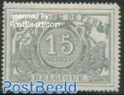 Belgium 1882 15c, Railway Stamp, Stamp Out Of Set, Unused (hinged), Transport - Railways - Ungebraucht