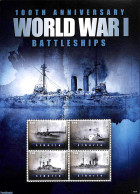 Liberia 2014 World War I Battleships 4v M/s, Mint NH, History - Transport - Ships And Boats - World War I - Barcos