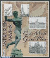 Belgium 2014 Anvers Grand Place 5v M/s, Mint NH, Art - Sculpture - Neufs