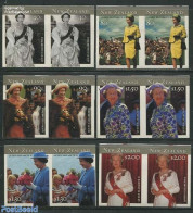 New Zealand 2001 Royal Visit, 6 Imperforated Pairs, Mint NH, History - Kings & Queens (Royalty) - Ungebraucht