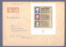 DDR  Einschreiben Brief - Block81 - Bach - Händel - Schütz - MUSIK - Arnstadt   (DRSN-0023) - Lettres & Documents