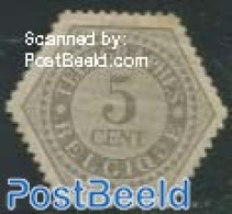 Belgium 1871 5c, Telegraph, Stamp Out Of Set, Unused (hinged) - Neufs