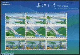 China People’s Republic 2003 Electricity M/s, Mint NH, Nature - Science - Water, Dams & Falls - Energy - Unused Stamps