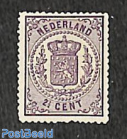 Netherlands 1869 2.5c, Perf. 14, Small Holes, Unused (hinged) - Ungebraucht