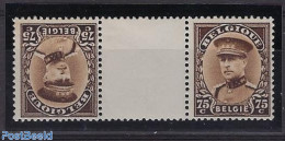 Belgium 1932 King Albert Tete-Beche Gutterpair, Mint NH - Unused Stamps
