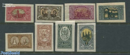 Lithuania 1921 Central Lithuania, Definitives 8v Imperforated, Unused (hinged) - Lituanie