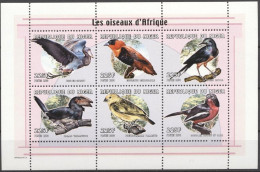 Niger 2000, Birds, 6val In BF - Songbirds & Tree Dwellers