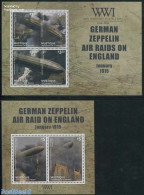 Saint Vincent & The Grenadines 2014 Mustique, German Zeppelin Air Raid On England 2 S/s, Mint NH, History - Transport .. - Zeppeline