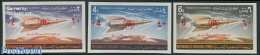 Yemen, Kingdom 1967 Jordan Relief Fund 3v, Imperforated, Mint NH, History - Transport - Refugees - Space Exploration - Réfugiés