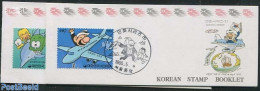 Korea, South 1995 Comics 2 Booklets, Mint NH, Nature - Transport - Stamp Booklets - Aircraft & Aviation - Non Classés