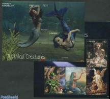 Liberia 2014 Mythical Creatures 2 S/s, Mint NH, Art - Fairytales - Fairy Tales, Popular Stories & Legends