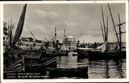 CPA Konstantinopel Istanbul Türkei, Mosquee De Dolma Bagtche, Moschee, Boote - Turkije