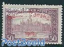 Hungary 1919 Banat Bacska, 50f, Stamp Out Of Set, Unused (hinged) - Neufs