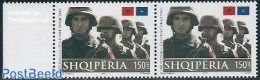 Albania 2012 100 Years Army 2x150 Leke [:], Mint NH, History - Various - Militarism - Errors, Misprints, Plate Flaws - Militaria