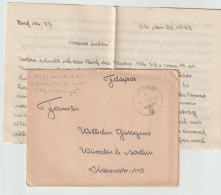 German Feldpost WW2 From Rennes, France - Regimentsstab Flak-Regiment 15 (v) Posted 22.10.1943 W/letter. Postal Weight 0 - Militaria