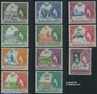 Basutoland 1961 Definitives 11v, Unused (hinged), Nature - Horses - Water, Dams & Falls - Other & Unclassified