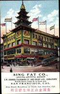 CPA San Francisco Kalifornien USA, China Town, Sing Fat Co, Straßenbahn - Other & Unclassified