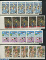 Thailand 1998 Children Paintings 4 Booklets, Mint NH, Stamp Booklets - Art - Children Drawings - Unclassified