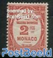 Monaco 1925 2Fr, Postage Due, Stamp Out Of Set, Mint NH - Sonstige & Ohne Zuordnung