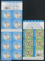 Belgium 2014 Butterflies 2 Foil Booklets (new Text, New Paper), Mint NH, Nature - Butterflies - Stamp Booklets - Neufs