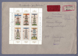 DDR  Eilboten Einschreiben Brief - Kleinbogen Mi Nr 3134-3139 - Weihnachtspyramiden Erzgebirge - Arnstadt   (DRSN-0024) - Brieven En Documenten