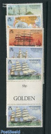 Guernsey 1988 Ships 5 Gutter Pairs, Mint NH, Transport - Various - Ships And Boats - Maps - Schiffe