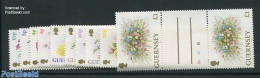 Guernsey 1992 Flowers 10 Gutter Pairs, Mint NH, Nature - Flowers & Plants - Guernesey