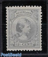 Netherlands 1891 12.5c, Cliche, Stamp Out Of Set, Unused (hinged) - Ongebruikt