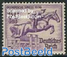 Germany, Empire 1936 40+35pf, Stamp Out Of Set, Mint NH, Nature - Sport - Horses - Olympic Games - Unused Stamps