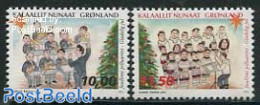 Greenland 2014 Christmas 2v, Mint NH, Performance Art - Religion - Music - Christmas - Unused Stamps