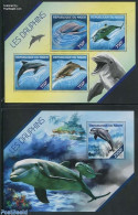 Niger 2014 Dolphins 2 S/s, Mint NH, Nature - Sea Mammals - Niger (1960-...)