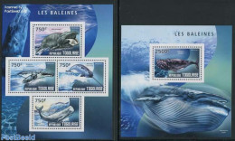 Togo 2014 Whales 2 S/s, Mint NH, Nature - Sea Mammals - Togo (1960-...)