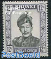 Brunei 1964 12c, Glazed Paper, Stamp Out Of Set, Mint NH - Brunei (1984-...)