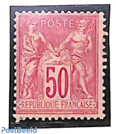 France 1884 50c, Type II, Stamp Out Of Set, Unused (hinged) - Ongebruikt