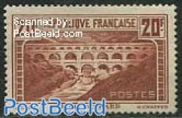 France 1929 20Fr, Perf. 13.5, Stamp Out Of Set, Mint NH, Art - Bridges And Tunnels - Nuovi